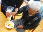 クリスマス　ロールケーキ作り